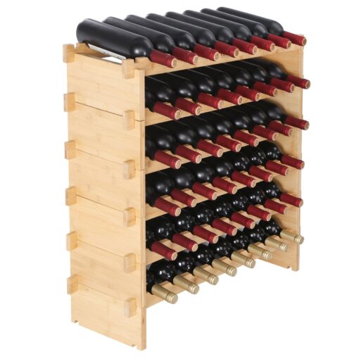 VEVOR Bamboo Wine Rack 48 Bottle Capacity