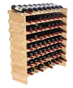 VEVOR Stackable Bamboo Wine Rack for 72 Bottles