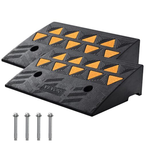 VEVOR Heavy Duty Rubber Curb Ramps 2 Pack