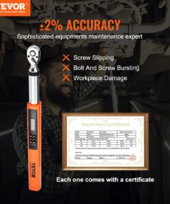 5-50 Nm / 3.7-37 ft.lb Adjustable Electronic Torque Wrench with LED Screen and Buzzer