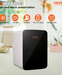 Compact AC/DC Skincare and Beverage Fridge for Home
