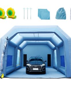 VEVOR Inflatable Spray Paint Booth Tent with Filtration System and 2 Blowers