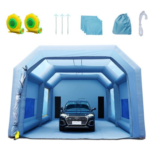 VEVOR Inflatable Spray Paint Booth Tent with Filtration System and 2 Blowers