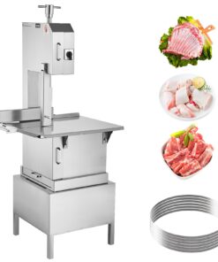 VEVOR 2200W Commercial Electric Meat and Bone Bandsaw - Stainless Steel