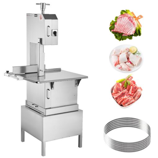 VEVOR 2200W Commercial Electric Meat and Bone Bandsaw Stainless Steel