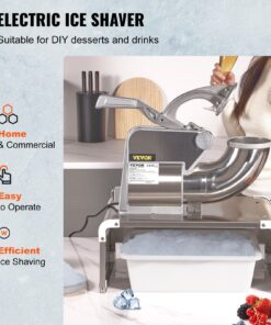 300W Electric Snow Cone Maker with Stainless Steel Dual Blades