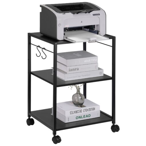 VEVOR 3 Tier Height Adjustable Printer Stand with Wheels