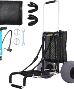 VEVOR Folding Beach Cart with Large Cargo Deck 58.4 x 38.1 cm (23 x 15 in)