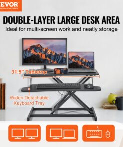 Two-Tier Sit to Stand Desk Riser