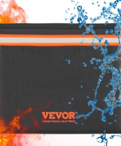 VEVOR Fireproof and Waterproof Document Bag with Reflective Strip