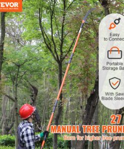2.24-8.24 m (7.3-27 ft) Tree Pruner with Sharp Carbon Steel Blade