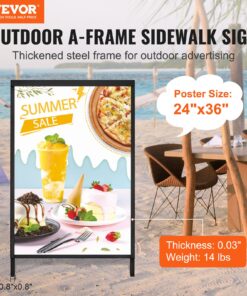 61x91 cm (24x36 Inch) Heavy Duty Steel Poster Holder for Outdoor Advertising