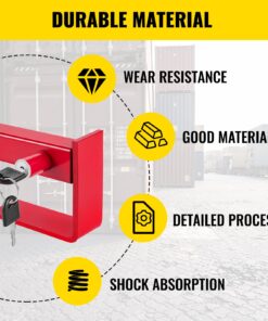 Red Powder-Coated Steel for Semi Trucks and Shipping Containers with Spring Lock and 2 Keys