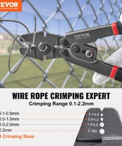 Handles Up to 2.2mm (0.09in) Wire Rope