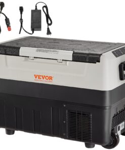 VEVOR 45L/48Qt Dual Zone Portable Car Refrigerator Freezer with Compressor