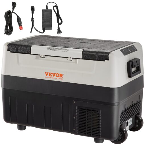 VEVOR 45L48Qt Dual Zone Portable Car Refrigerator Freezer with Compressor