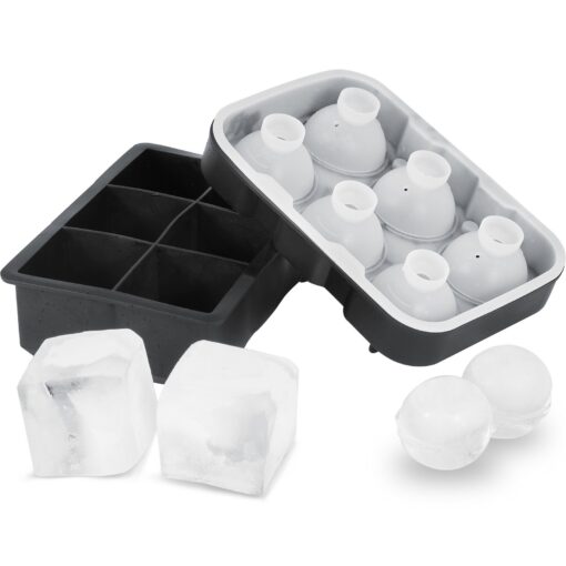 VEVOR Silicone Ice Cube Tray Set with Lid 2 Pack