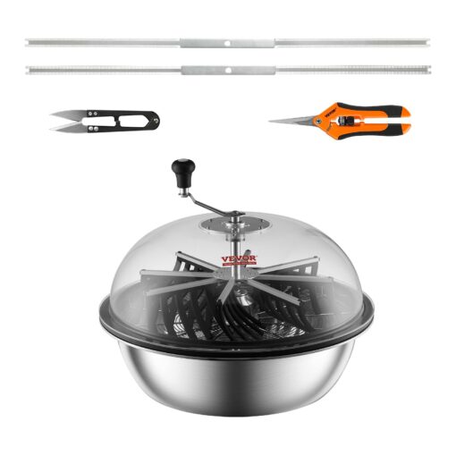 VEVOR 61 cm 24 Manual Leaf Bowl Trimmer with Stainless Steel Blades