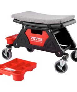 VEVOR Heavy Duty Rolling Mechanic Stool with 136 kg (300 lbs) Capacity