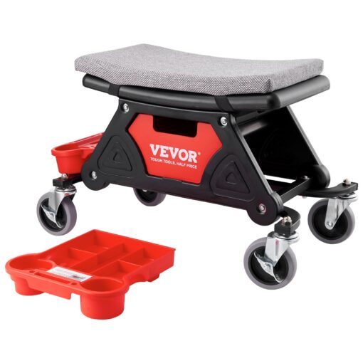 VEVOR Heavy Duty Rolling Mechanic Stool with 136 kg 300 lbs Capacity