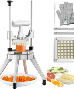 VEVOR Heavy Duty Stainless Steel Vegetable and Fruit Chopper with 6mm (1/4 inch) Blade