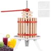 VEVOR 18L475 Gallon Manual Fruit Wine Press with Solid Wood Basket