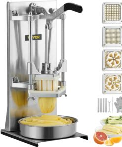 VEVOR Commercial Stainless Steel Vegetable and Fruit Chopper with 4 Replacement Blades