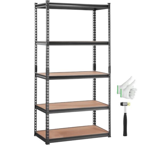 VEVOR Heavy Duty 5 Tier Adjustable Storage Shelving Unit