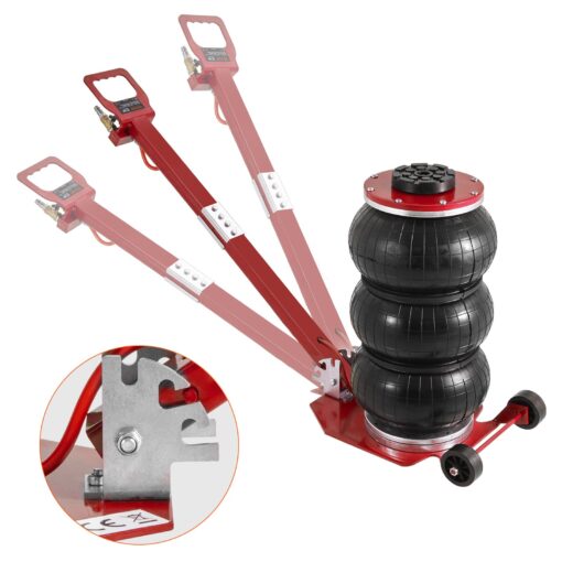 VEVOR 3 Ton 6600 lbs Triple Bag Air Jack with 140 450 mm 55 177 inch Lifting Range