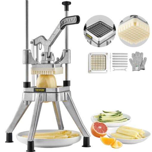 VEVOR Heavy Duty Stainless Steel Vegetable and Fruit Chopper with 38 095 cm Blade