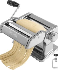 VEVOR Stainless Steel Manual Pasta Maker Machine with 9 Thickness Settings