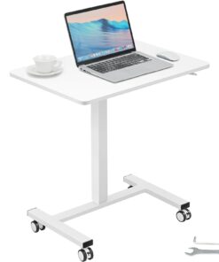 VEVOR Mobile Standing Desk with Gas-Spring Height Adjustment