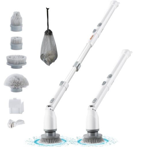 VEVOR Cordless Electric Spin Scrubber with 2 Speeds