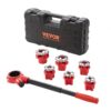 VEVOR Manual Ratchet Pipe Threader Kit with 6 NPT Dies