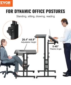 Height Adjustable 67-114 cm (26.4-44.9 in) Sit-Stand Desk with Gas-Spring