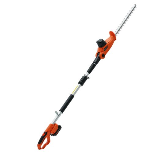 VEVOR 20V Cordless Telescoping Hedge Trimmer with 18 inch 45 cm Blade and Adjustable Height 74 94 inch 188 239 cm