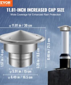 304 Rust-Resistant Roof Rain Protector with Reinforced Screws