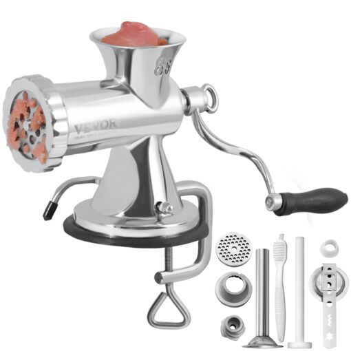 VEVOR Manual Meat Grinder with Suction Cup Steel Table Clamp