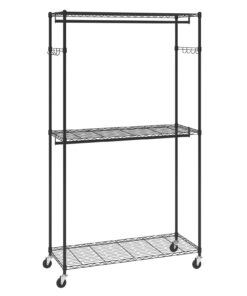 VEVOR Heavy Duty Rolling Clothes Rack with Adjustable Height