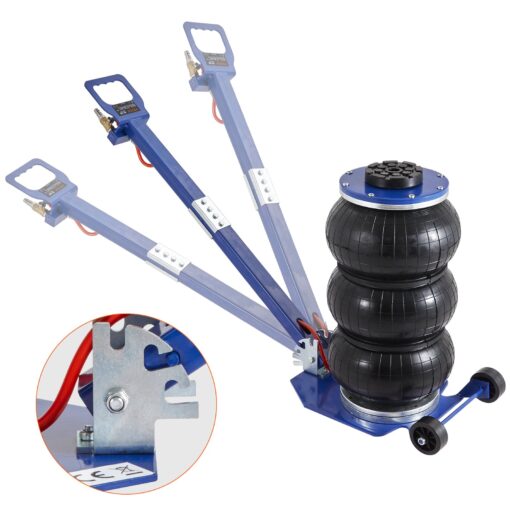 VEVOR 3 Ton 6600 lbs Triple Bag Air Jack with Adjustable Long Handles