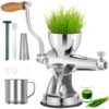 VEVOR Stainless Steel Manual Wheatgrass Juicer with Suction Cup  Clamp