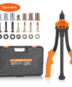 VEVOR 14” (35.56 cm) Rivet Nut Tool Kit with 7 Metric and SAE Mandrels