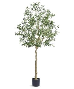 VEVOR 1.8 m (6 ft) Tall Artificial Olive Tree - Lifelike Faux Plant with PE Material & Anti-Tip Protection for Indoor/Outdoor Decor