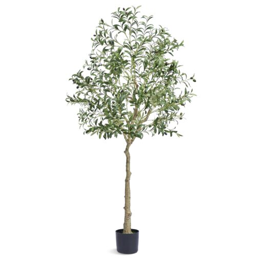 VEVOR 18 m 6 ft Tall Artificial Olive Tree Lifelike Faux Plant with PE Material Anti Tip Protection for IndoorOutdoor Decor