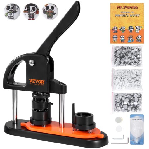 VEVOR 25mm 098 inch Installation Free Button Maker Machine with Ergonomic Handle