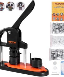 VEVOR 32mm (1.25 inch) Button Maker Machine Kit with 500 Button Parts