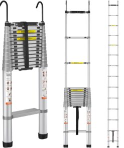 VEVOR 5.6m (18.5 ft) Aluminum Telescoping Extension Ladder