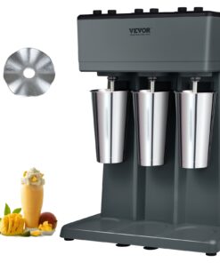 VEVOR Triple Head Stainless Steel Milkshake Maker with 3-Speed Control