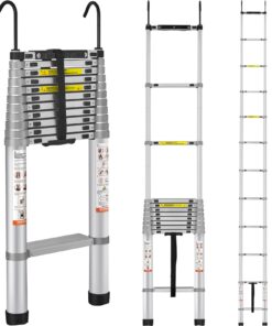 VEVOR 4.6m (15ft) Aluminum Telescopic Extension Ladder