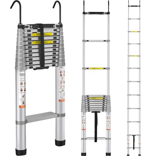 VEVOR 46m 15ft Aluminum Telescopic Extension Ladder